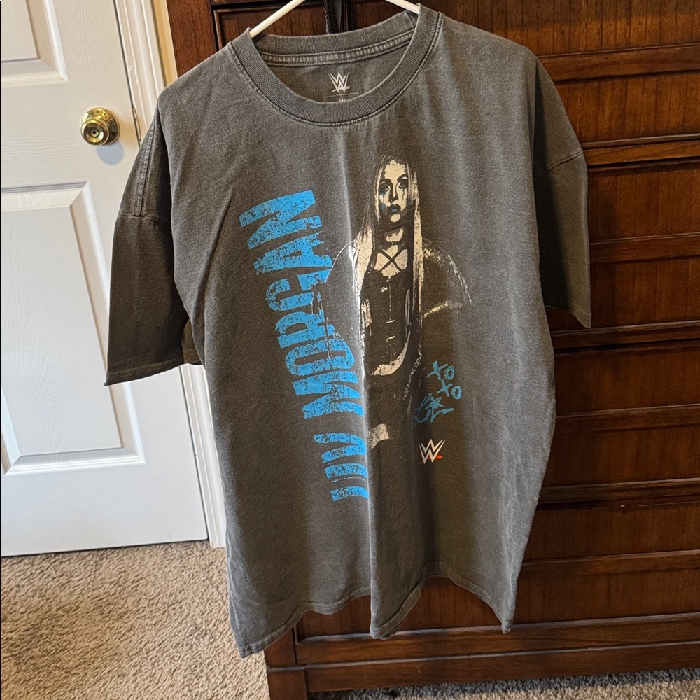 WWE Charcoal Tee with Blue Graphic